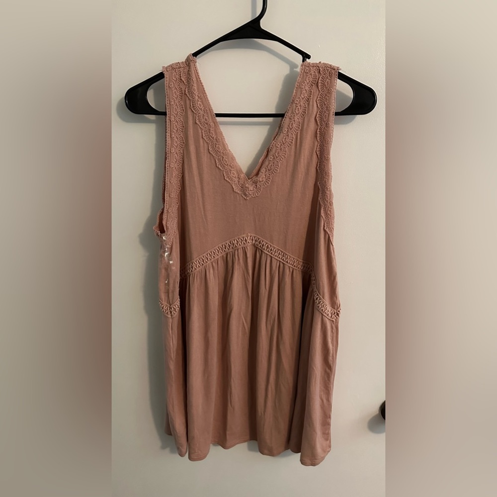 Jodifl. Pink Babydoll Tank.